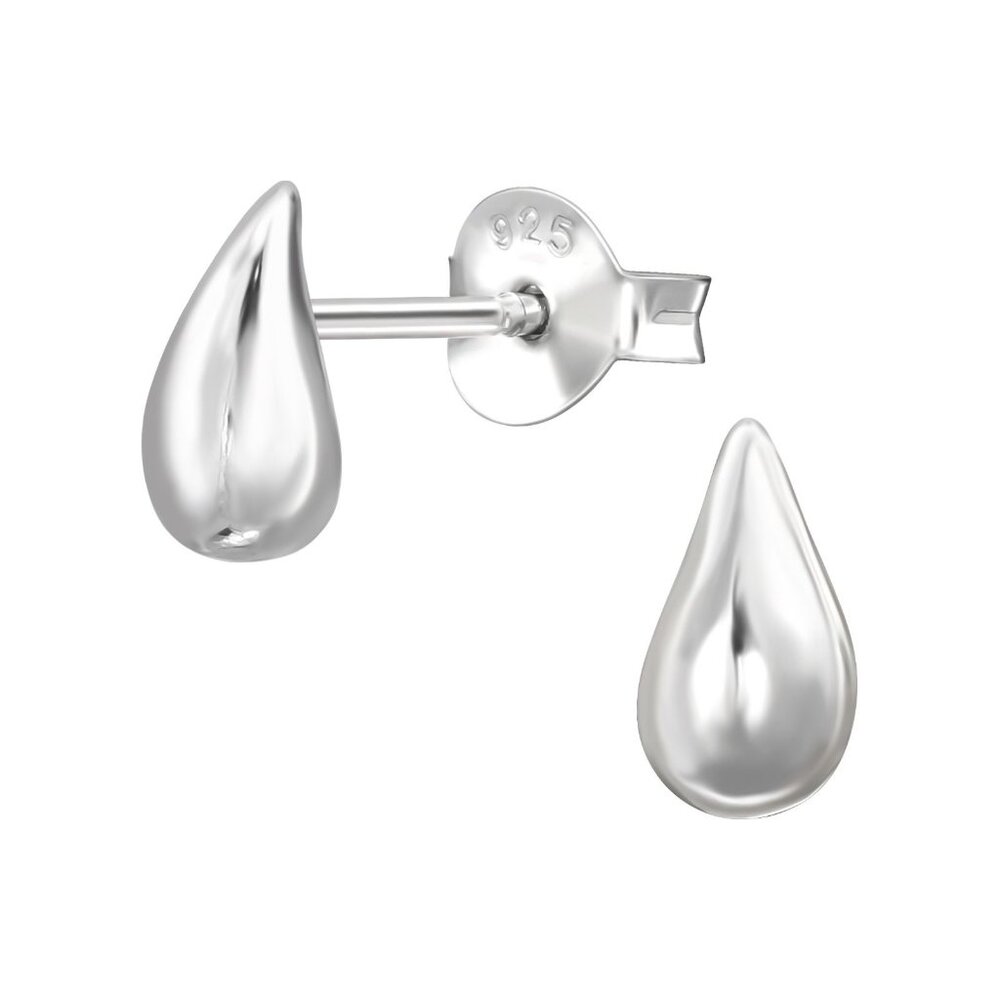 Teardrop 925 Sterling‎ Silver Stud Earrings Gift Minimalist Everyday